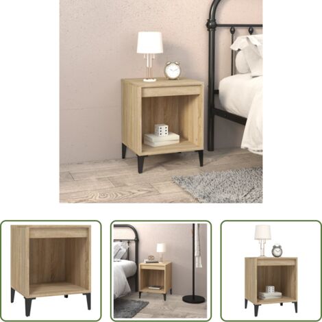 vidaXL Comodino moderno -  Comodino Rovere Sonoma 40x35x50 cm