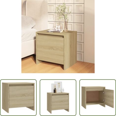 vidaXL Comodino moderno -  Comodino Rovere Sonoma 45x34x44,5 cm in Truciolato
