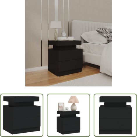 vidaXL Comodino multifunzione -  Comodino Nero 45x35x52 cm in Legno Multistrato