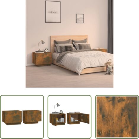 vidaXL Comodino multistrato -  Comodino Rovere Fumo 100x35x40 cm Legno Multistrato