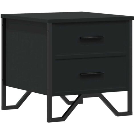 vidaXL Comodino Nero 40x41x40 cm in Truciolato