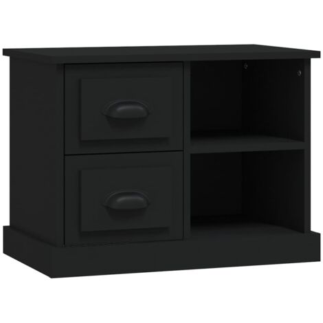 vidaXL Comodino Nero 60x35,5x45 cm