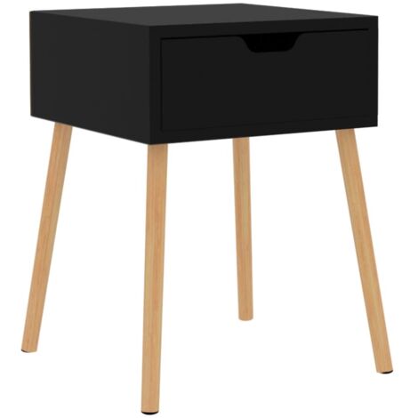 vidaXL Comodino Nero Lucido 40x40x56 cm in Legno Multistrato