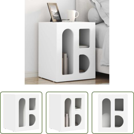 vidaXL Comodino per camera da letto -  Comodino Bianco 40 x 35 x 50 cm Legno multistrato