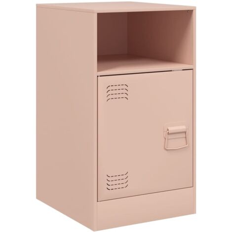 vidaXL Comodino Rosa 34,5x39x62 cm in Acciaio