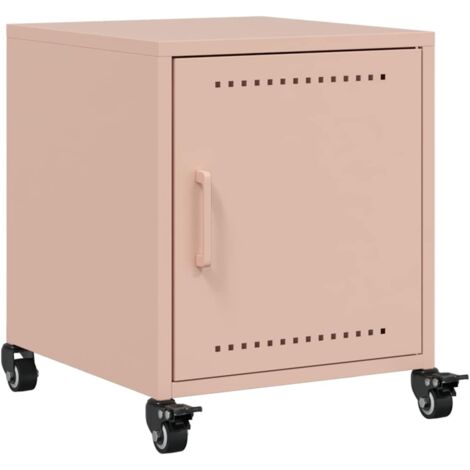 vidaXL Comodino Rosa 36x38,5x43,5 cm in Acciaio