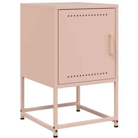 vidaXL Comodino Rosa 36x39x60,5 cm in Acciaio
