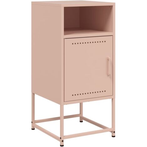 vidaXL Comodino Rosa 36x39x78 cm in Acciaio
