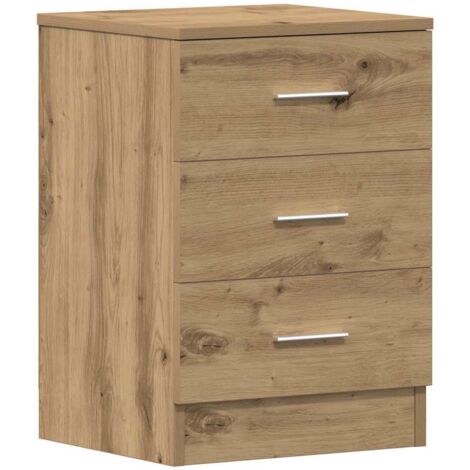 vidaXL Comodino Rovere Artigianale 38x35x55 cm in Legno Multistrato