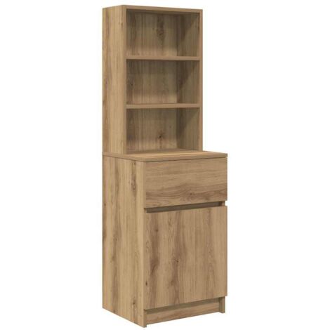 vidaXL Comodino Rovere Artigianale 39x35x125 cm in Legno