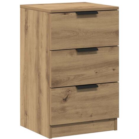 vidaXL Comodino Rovere Artigianale 40x36x65 cm in Legno Multistrato