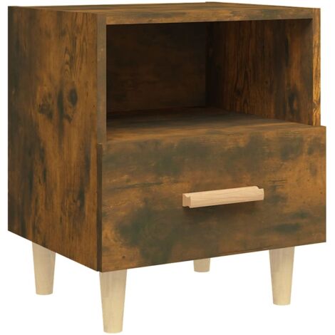 vidaXL Comodino Rovere Fumo 40x35x47 cm
