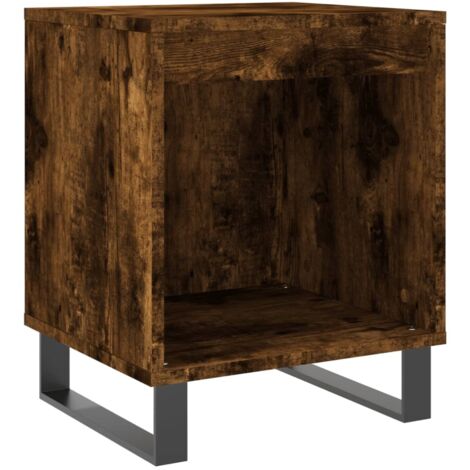 vidaXL Comodino Rovere Fumo 40x35x50 cm in Legno Multistrato