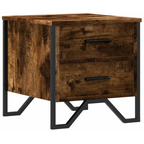 vidaXL Comodino Rovere Fumo 40x41x40 cm in Truciolato