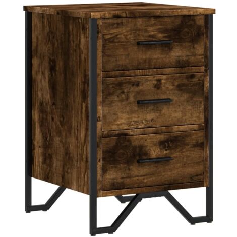 vidaXL Comodino Rovere Fumo 40x41x60 cm in Legno Multistrato