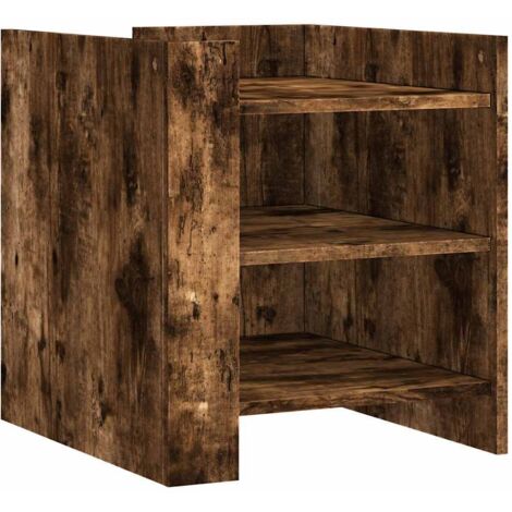 vidaXL Comodino Rovere Fumo 45x50x50 cm in Truciolato