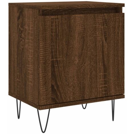 vidaXL Comodino Rovere Marrone 40x30x50 cm in Legno Multistrato