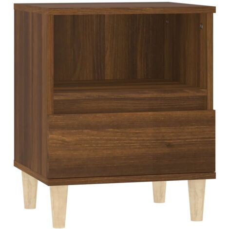 vidaXL Comodino Rovere Marrone 40x35x50 cm