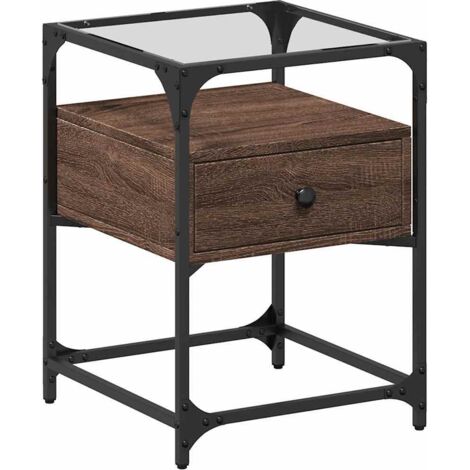 vidaXL Comodino Rovere Marrone 40x40x55 cm in Legno Multistrato