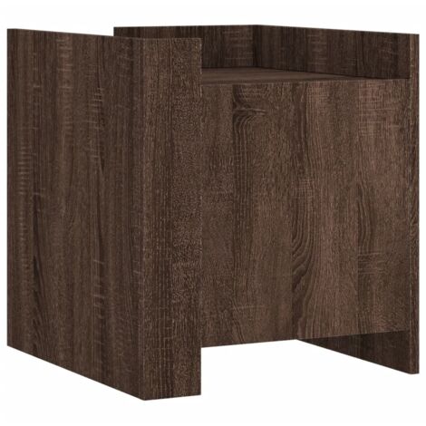 vidaXL Comodino Rovere Marrone 45x50x50 cm in Truciolato