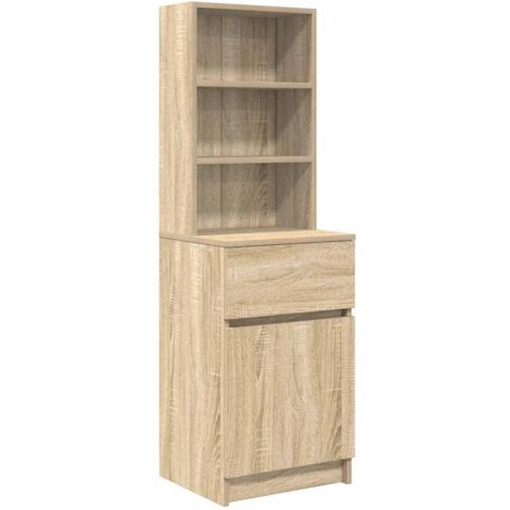 vidaXL Comodino Rovere Sonoma 39x35x125 cm in Legno Multistrato