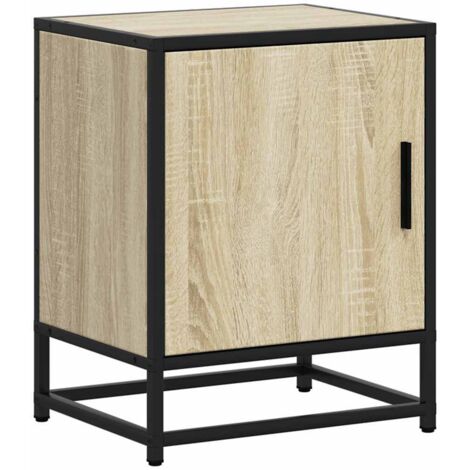 vidaXL Comodino Rovere Sonoma 40x31x50 cm Legno Multistrato e Metallo
