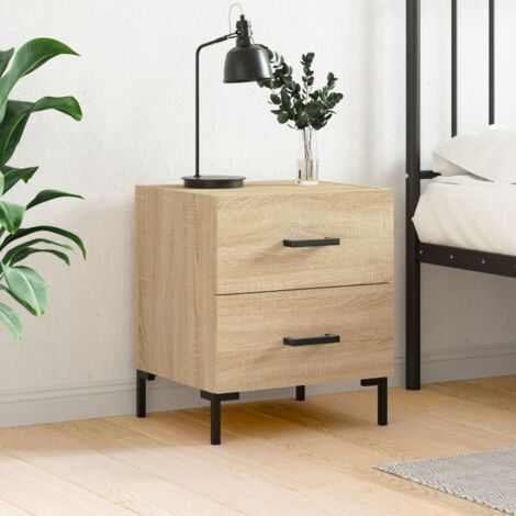 vidaXL Comodino Rovere Sonoma 40x35x47,5 cm in Legno Multistrato