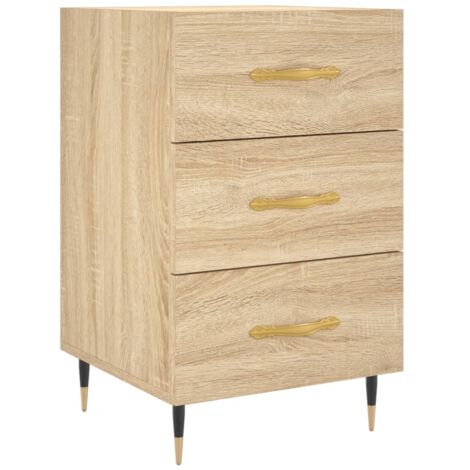 vidaXL Comodino Rovere Sonoma 40x40x66 cm in Legno Multistrato