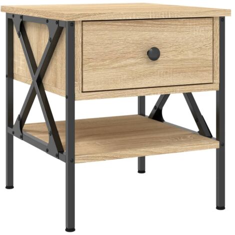 vidaXL Comodino Rovere Sonoma 40x42x45 cm in Legno Multistrato