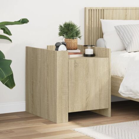 vidaXL Comodino Rovere Sonoma 45x50x50 cm in Legno Multistrato