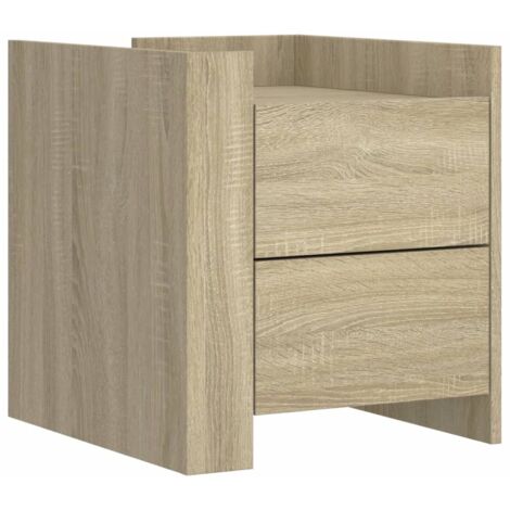 vidaXL Comodino Rovere Sonoma 45x50x50 cm in Legno Multistrato
