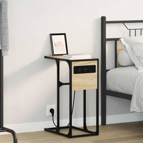 vidaXL Comodino rovere sonoma Legno multistrato