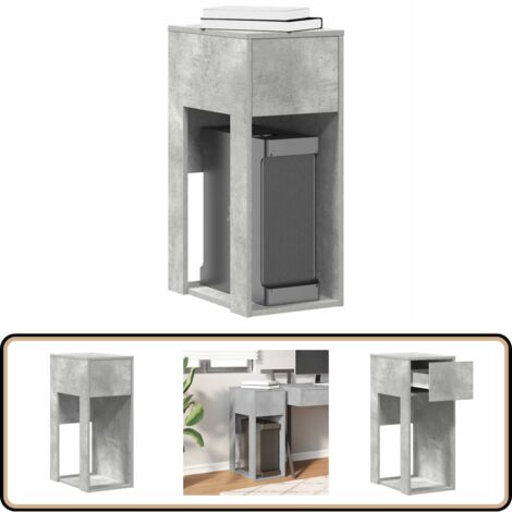 vidaXL Computerschrank mit Schublade Betongrau 30x44x74 cm