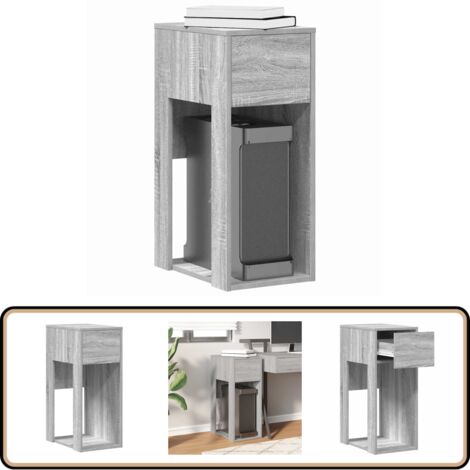 vidaXL Computerschrank mit Schublade Grau Sonoma 30x44x74 cm