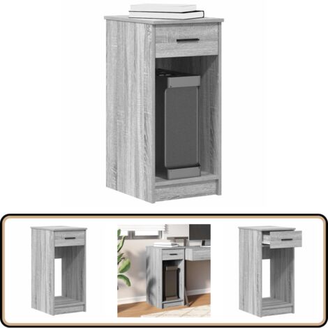 vidaXL Computerschrank mit Schublade Grau Sonoma 35x45x77 cm