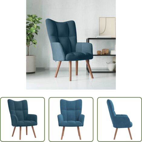 vidaXL Confort -  Sillón de relax de terciopelo azul