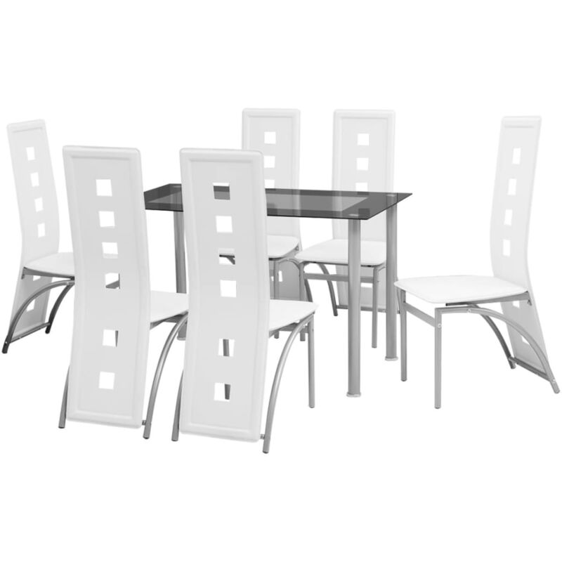 

Vidaxl - Conjunto de Comedor de Siete Piezas Blanco - Multicolor