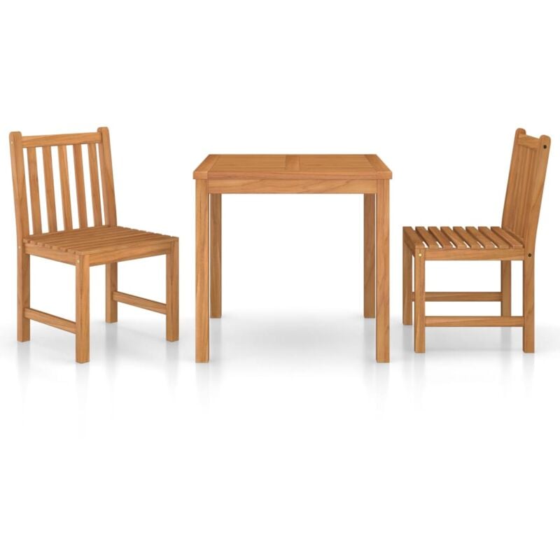 

vidaXL Conjunto de comedor de jardín 3 piezas madera maciza de teca - Marrón