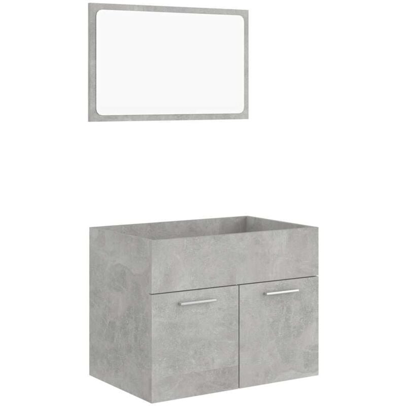 

Vidaxl - Conjunto de muebles de baño 2 piezas aglomerado gris hormigón - Gris