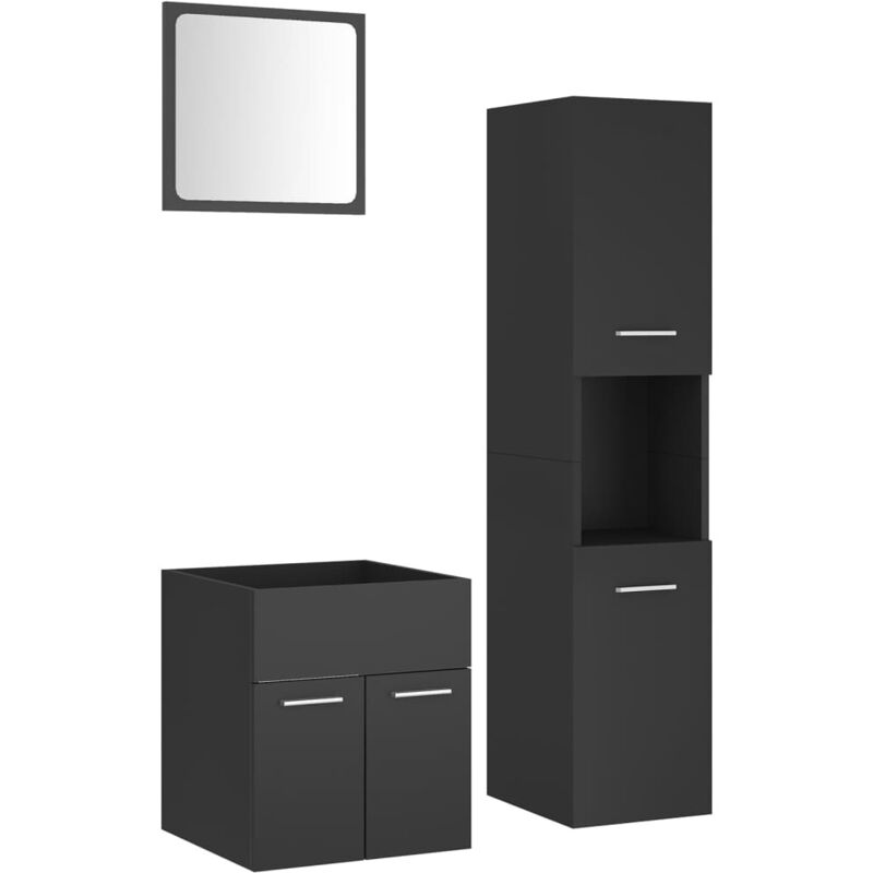 

Conjunto de muebles de baño aglomerado gris