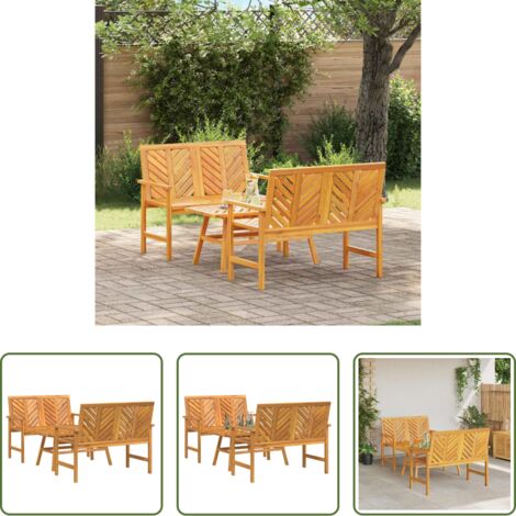 vidaXL Conjunto de sofás -  Conjunto de Sofás de Jardín 3 pcs Marrón