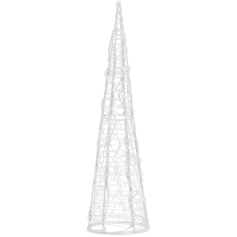 

Cono de luz LED pirámide decorativo acrílico blanco frío 60cm - Blanco - Vidaxl