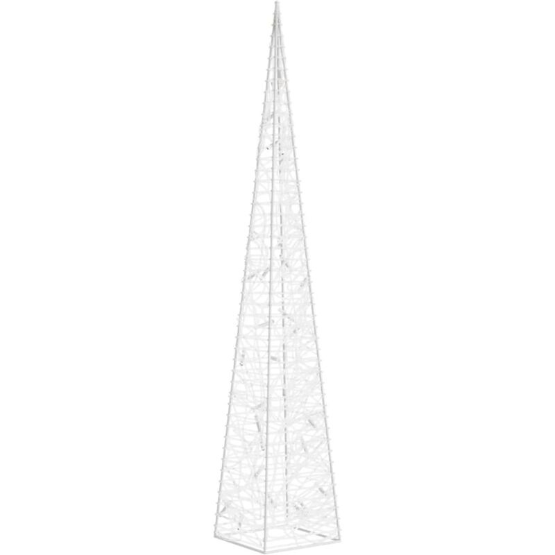 

Cono de luz LED decorativo acrílico blanco cálido 60 cm - Blanco - Vidaxl
