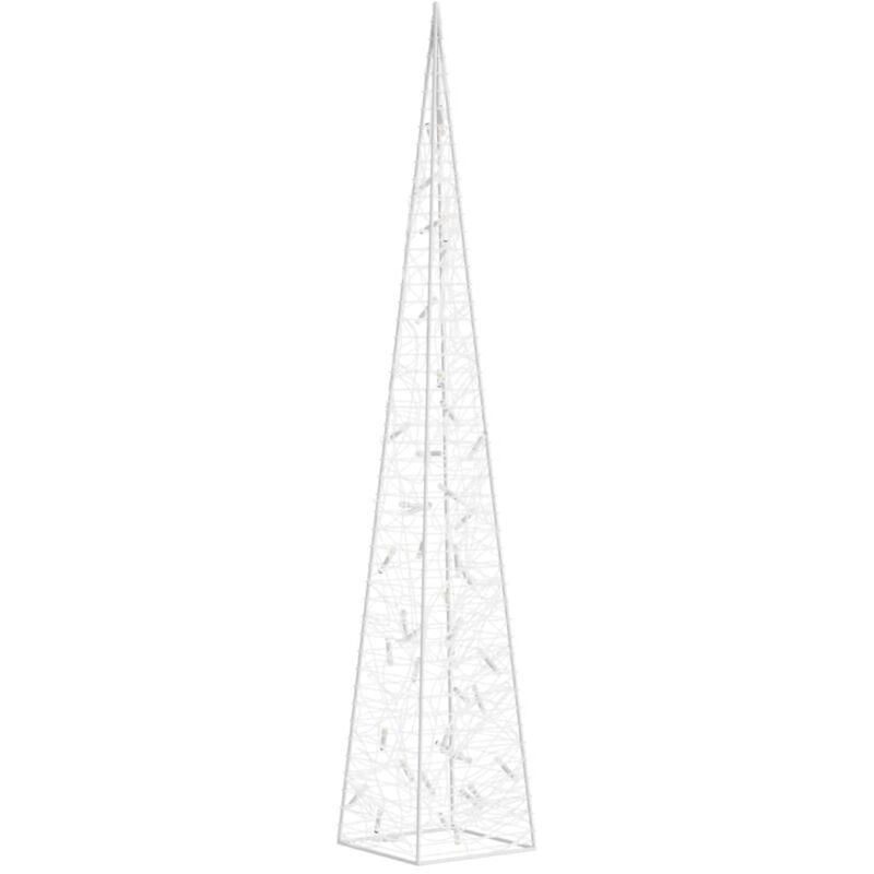 

Cono de luz LED decorativo acrílico blanco cálido 90 cm - Blanco - Vidaxl
