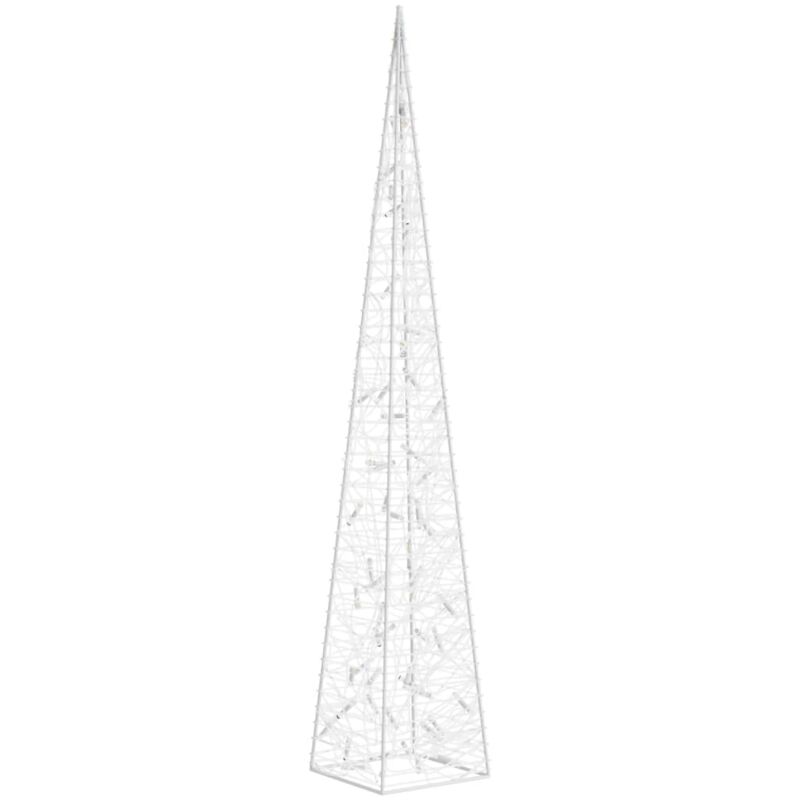 

Cono de luz LED decorativo acrílico blanco cálido 120 cm - Blanco - Vidaxl