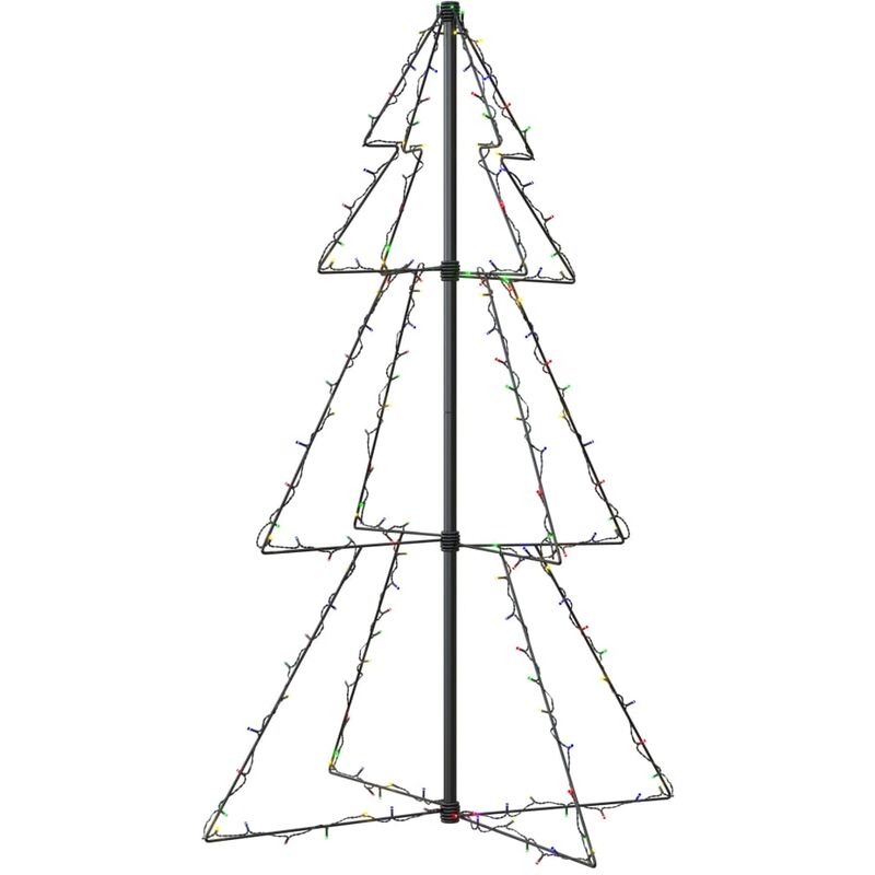 

vidaXL Cono árbol de Navidad de 160 LED interior y exterior 78x120 cm