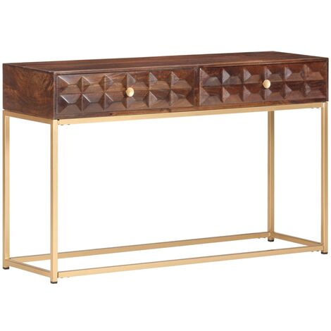 vidaXL Console en bois de manguier massif 122 x 36 x 75 cm
