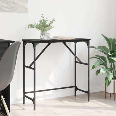 vidaXL  Console Table  Black Oak 75 x 32 x 75 cm Engineered Wood