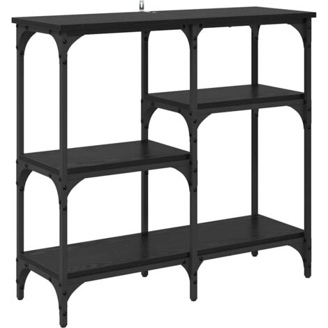 vidaXL  Console Table  Black Oak 80 x 29 x 75 cm Engineered Wood