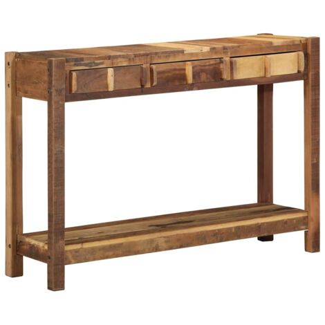 vidaXL  Console Table  Brown 107 x 33 x 76 cm Solid Reclaim Wood